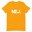 T-shirt med bild texten "NEJ."