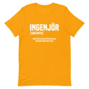 T-shirt med bild texten "INGENJÖR"