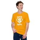 T-shirt med bild texten "SUPER PAPPA"