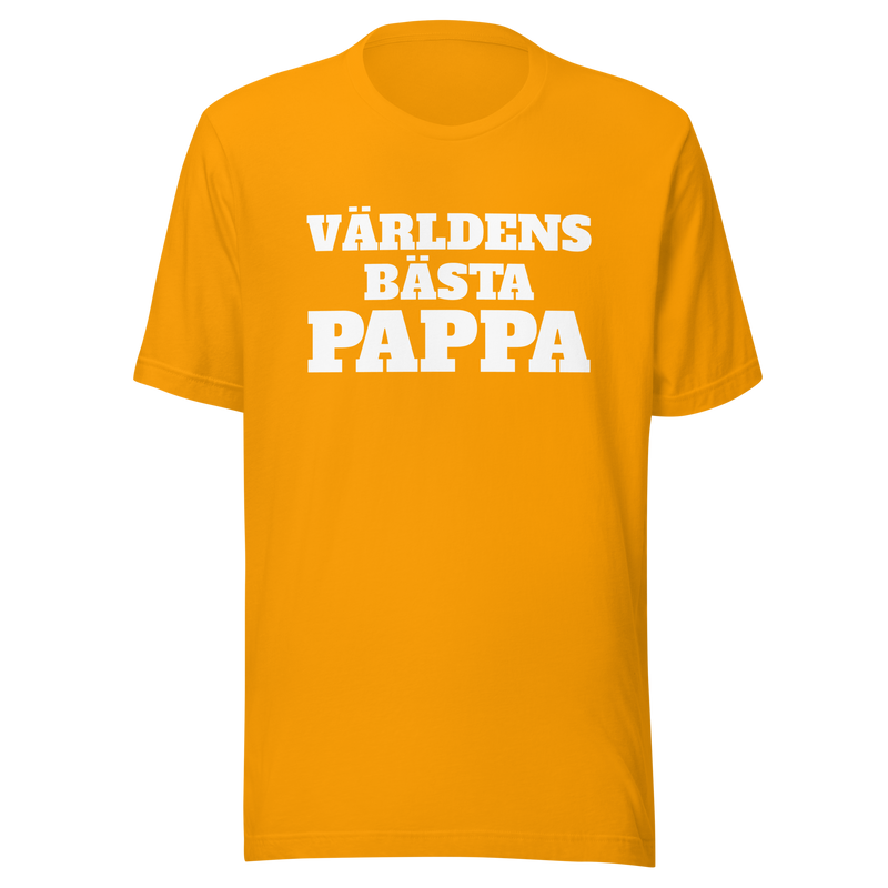 T-shirt med bild texten "Världens bästa pappa"