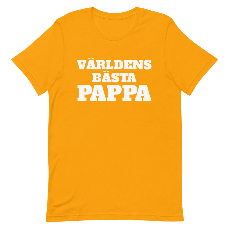 T-shirt med bild texten "Världens bästa pappa"