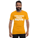 T-shirt med bild texten "Världens bästa pappa"