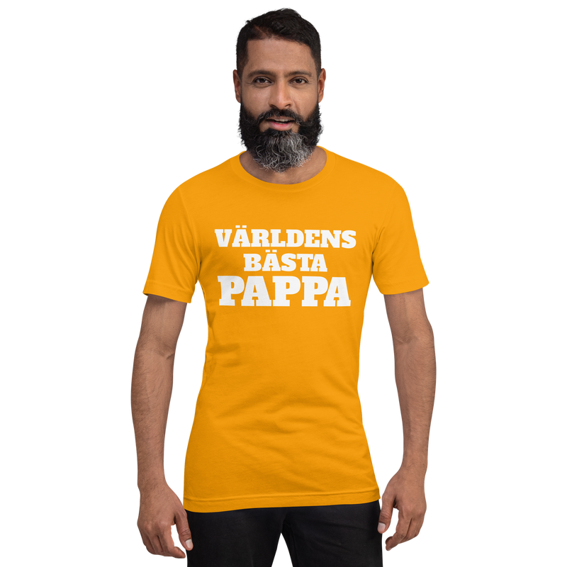 T-shirt med bild texten "Världens bästa pappa"