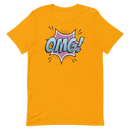 T-shirt med bild texten "OMG!"
