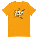T-shirt med bild texten "ZAP"