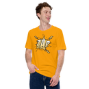 T-shirt med bild texten "ZAP"