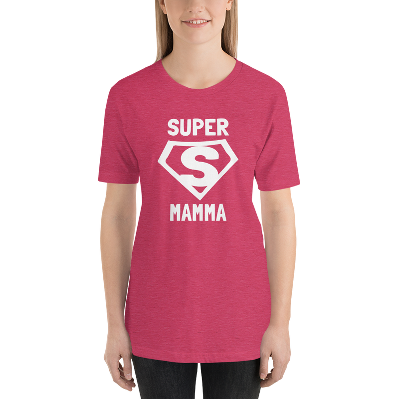 T-shirt med bild texten "SUPER MAMMA"