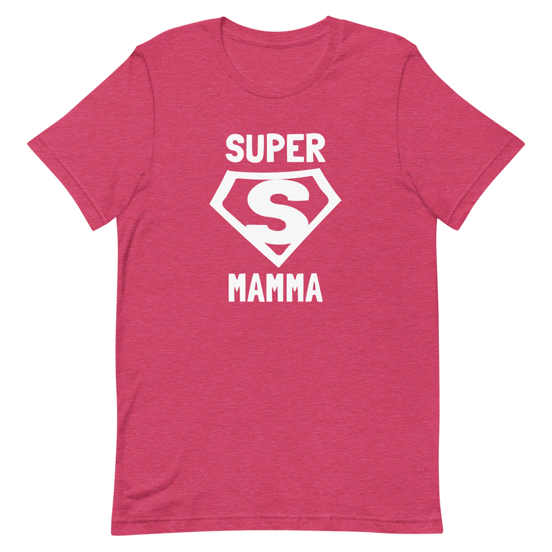 T-shirt med bild texten "SUPER MAMMA"