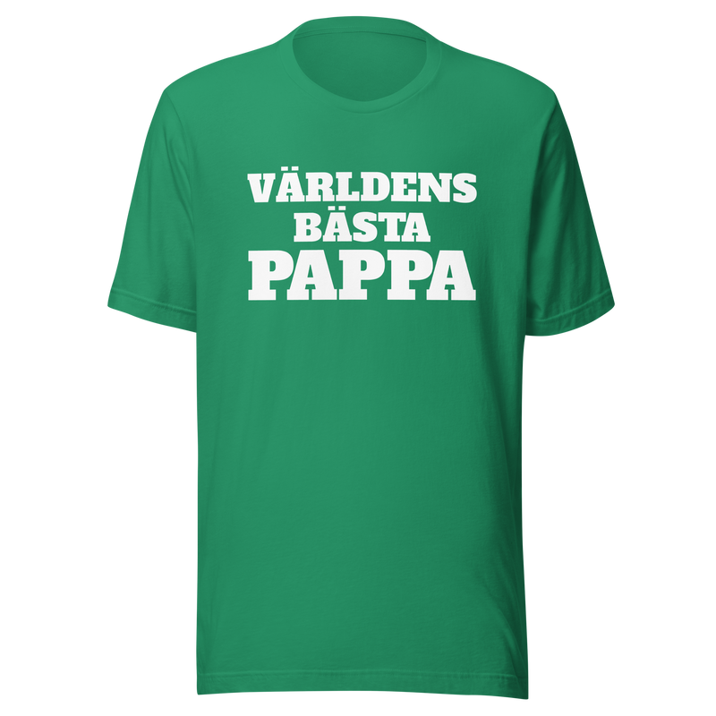T-shirt med bild texten "Världens bästa pappa"