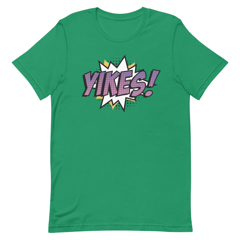 T-shirt med texten "YIKES!"