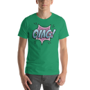T-shirt med bild texten "OMG!"
