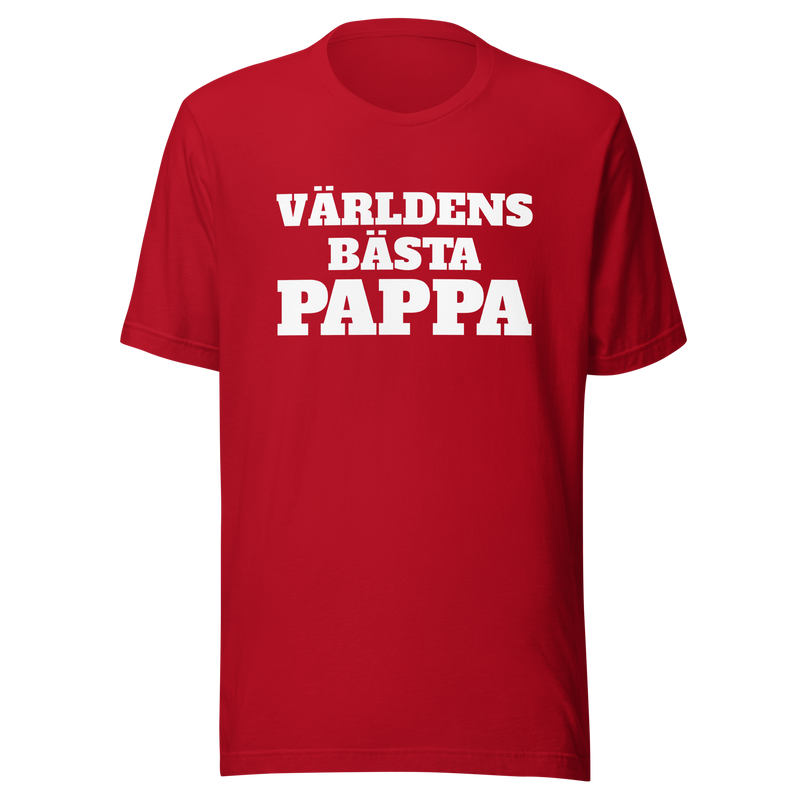 T-shirt med bild texten "Världens bästa pappa"