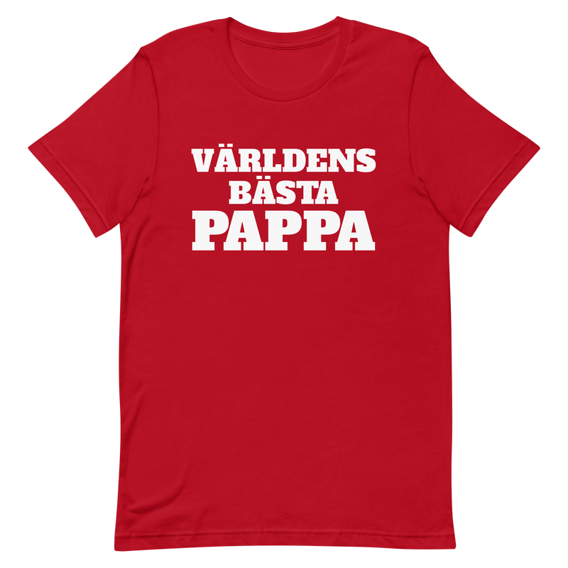 T-shirt med bild texten "Världens bästa pappa"