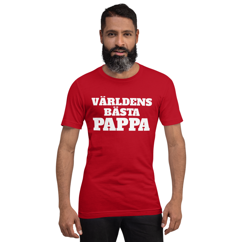 T-shirt med bild texten "Världens bästa pappa"