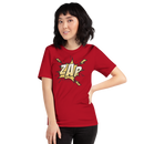 T-shirt med bild texten "ZAP"