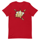 T-shirt med bild texten "ZAP"