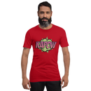 T-shirt med bild texten "KAPOW"