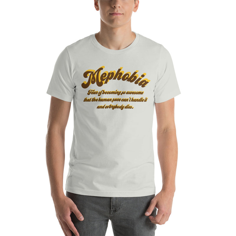 T-shirt med texten "Mephobia"