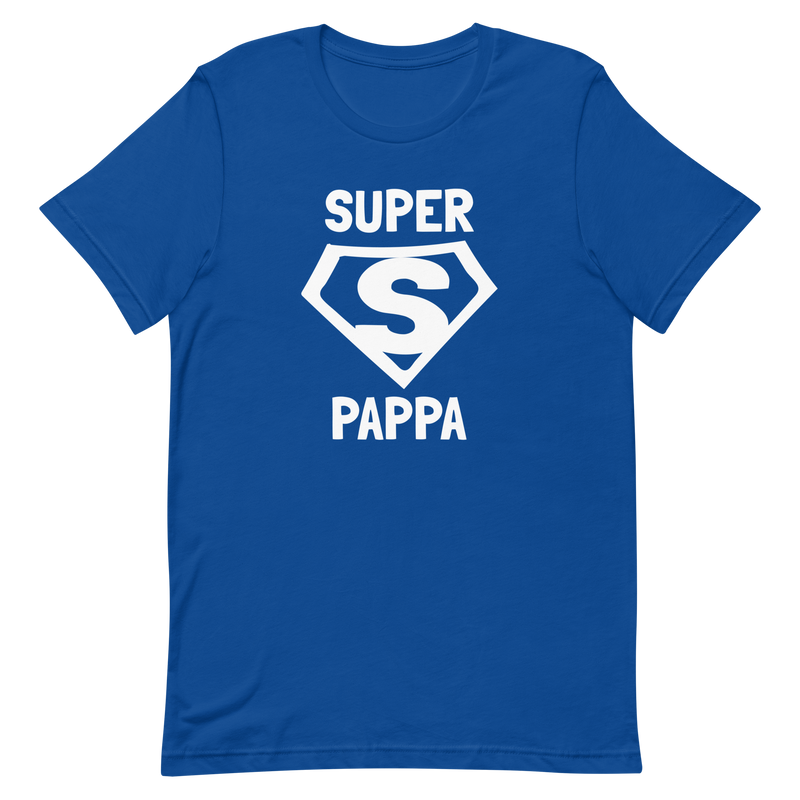 T-shirt med bild texten "SUPER PAPPA"