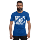 T-shirt med bild texten "Du hittar mig i garaget"