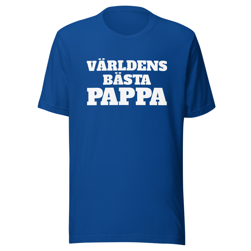 T-shirt med bild texten "Världens bästa pappa"