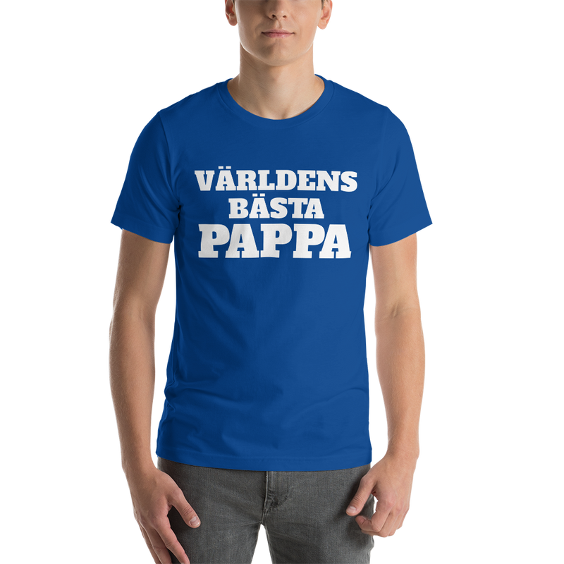 T-shirt med bild texten "Världens bästa pappa"