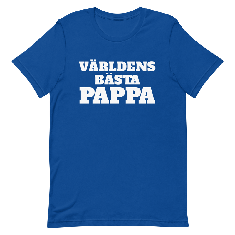 T-shirt med bild texten "Världens bästa pappa"