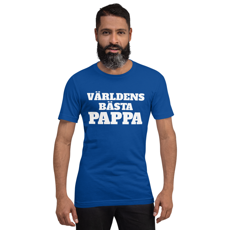 T-shirt med bild texten "Världens bästa pappa"