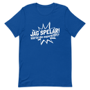 T-shirt med bild texten "Jag spelar"