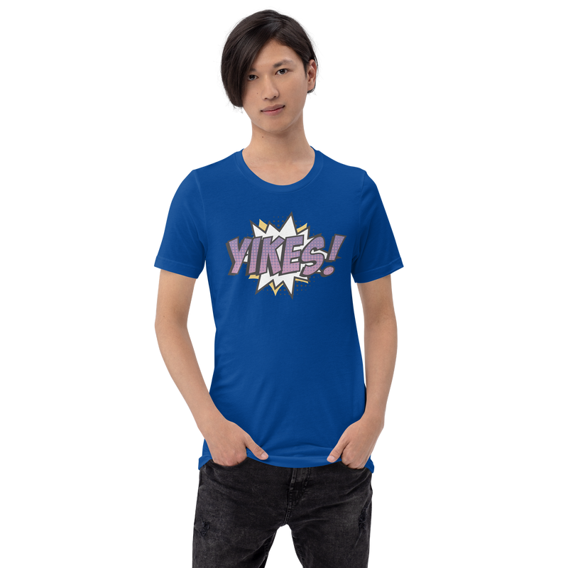 T-shirt med texten "YIKES!"