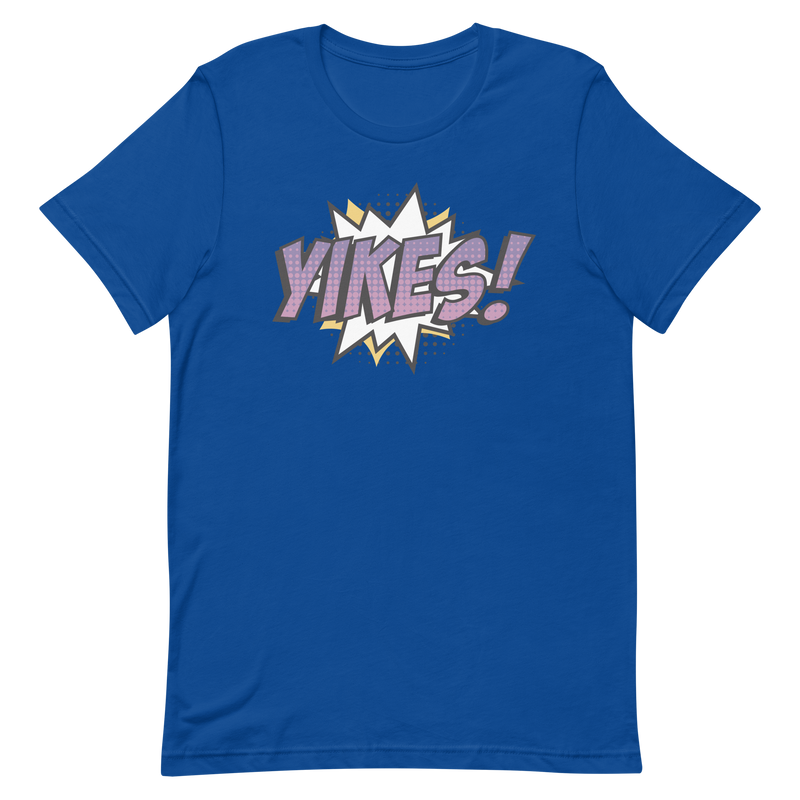 T-shirt med texten "YIKES!"