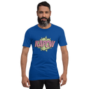 T-shirt med bild texten "KAPOW"