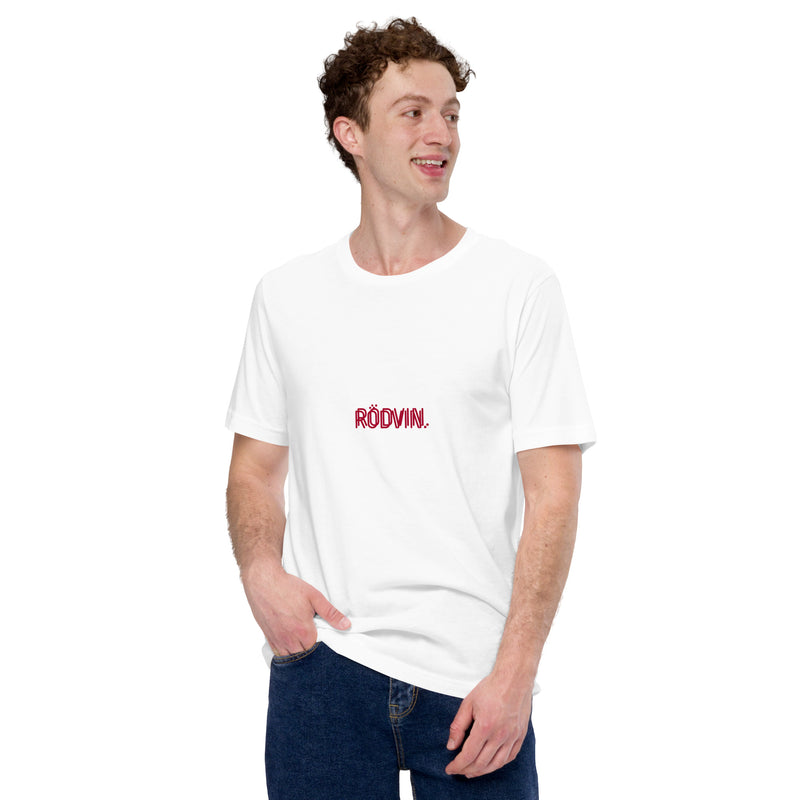 T-shirt med texten "RÖDVIN."