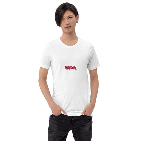 T-shirt med texten "RÖDVIN."