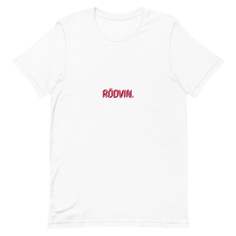 T-shirt med texten "RÖDVIN."