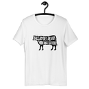 T-shirt med bild texten "Sallad? Det är vad min mat äter"