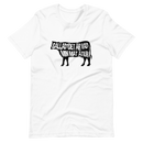 T-shirt med bild texten "Sallad? Det är vad min mat äter"