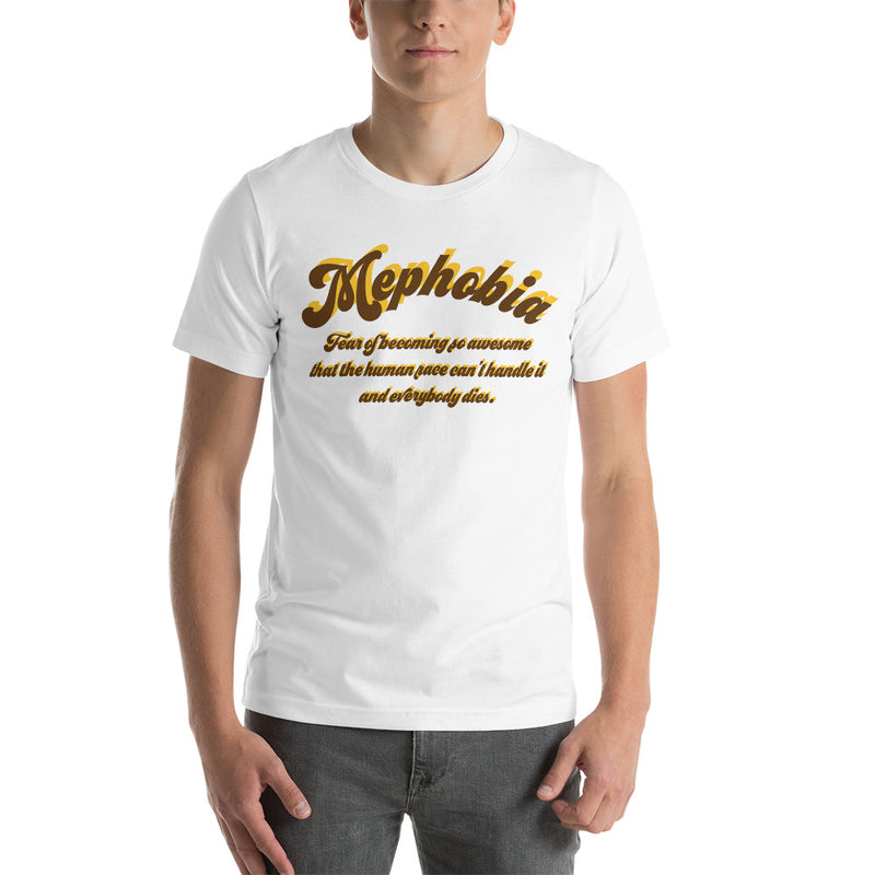 T-shirt med texten "Mephobia"