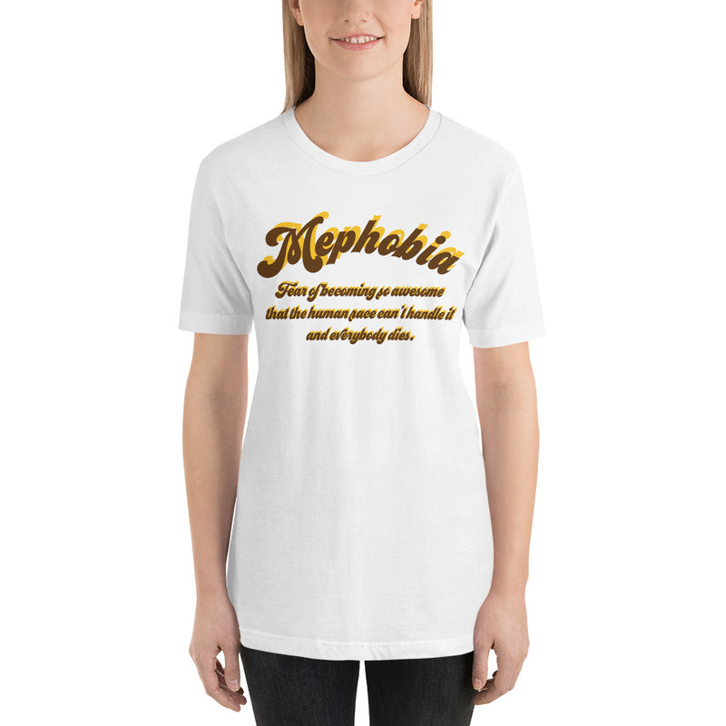 T-shirt med texten "Mephobia"