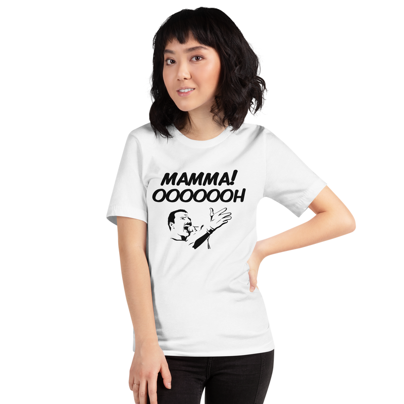 T-shirt med bild texten "Mamma! OOOOOH!"