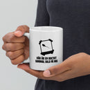 Porslinsmugg med texten "Här är en riktigt gammal bild på mig"