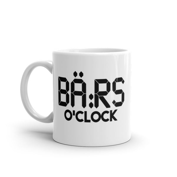 Porslinsmugg med texten "Bärs o´clock"