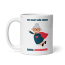 Porslinsmugg med texten "Om inget går vägen - ring mormor"