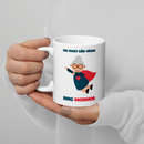 Porslinsmugg med texten "Om inget går vägen - ring mormor"