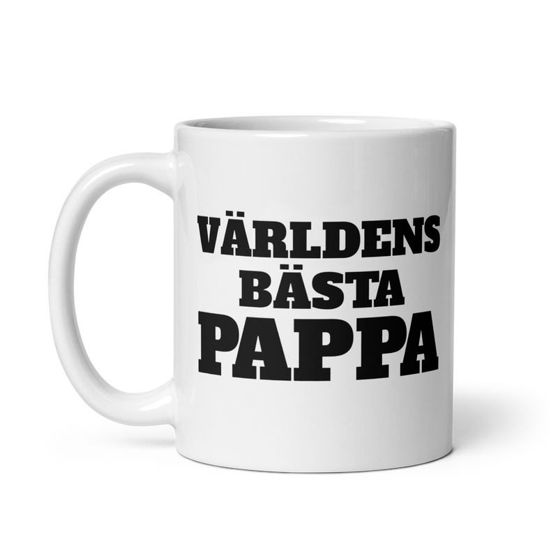 Porslinsmugg med texten "Världens bästa pappa"