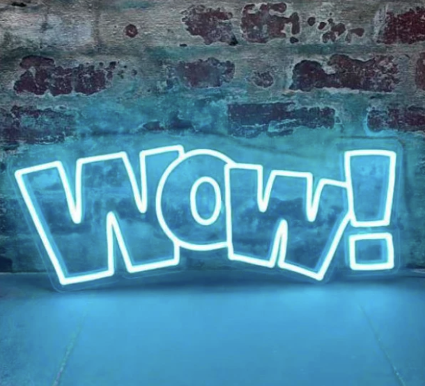 WOW! - neonskylt